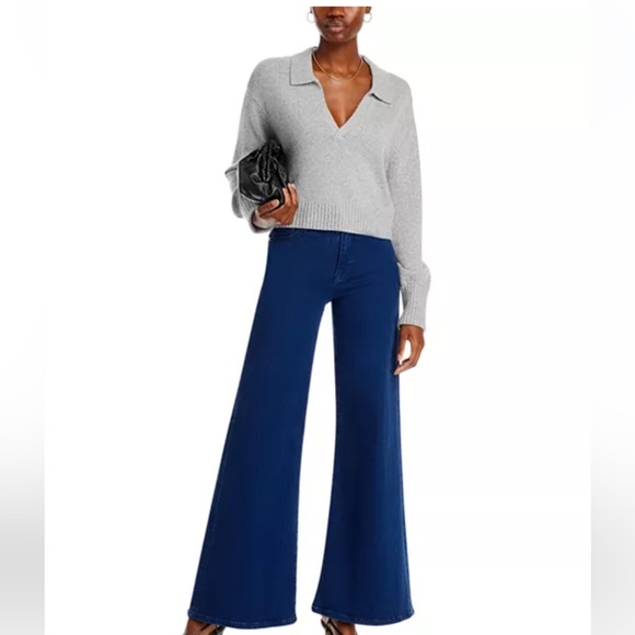 PAIGE MAXIE CASHMERE GREY POLO SWEATER SIZE MED. EXC COND. - Picture 4 of 7